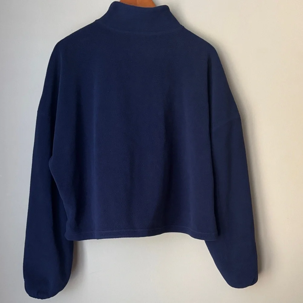 Fabletics Fleece Women's blue navy bomber fleece cardigan jacket. Size XL. - Picture 8 of 13